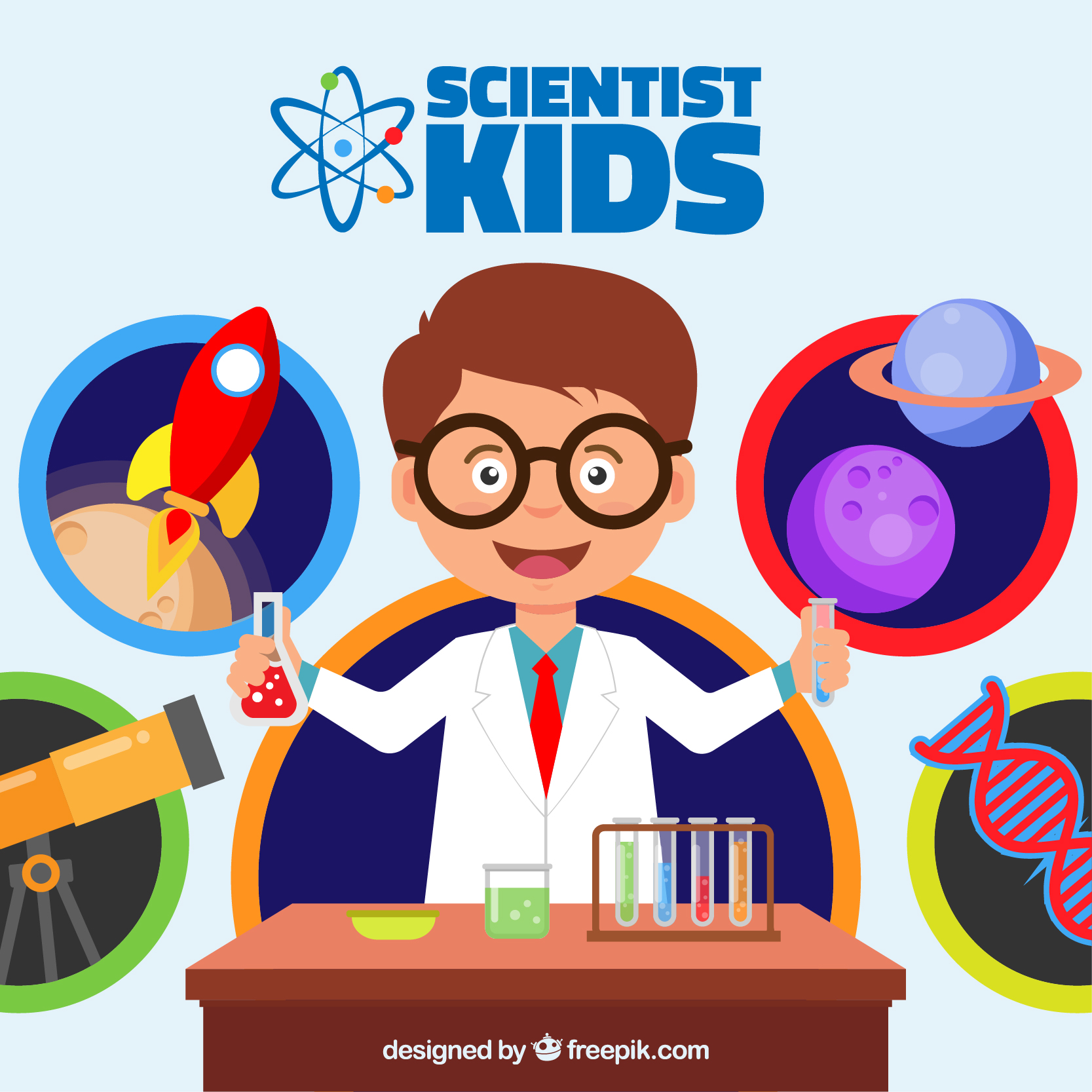 Самый изобретательный. Ребенок ученый. Занимательная наука для детей. Мультяшная наука. Исследователь мультяшный.